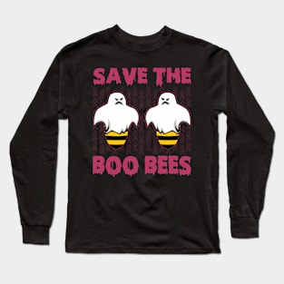 Save The Boo Bees Breast Cancer Awareness Halloween Long Sleeve T-Shirt